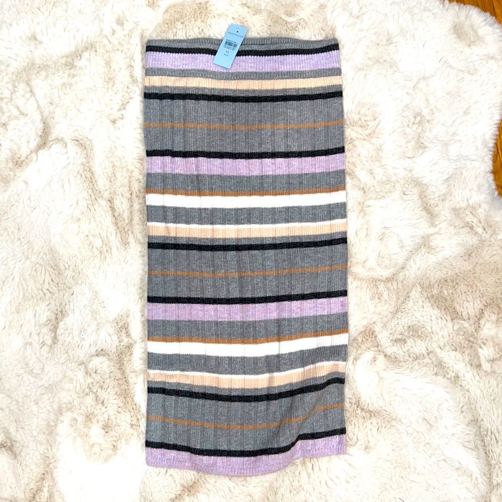Ann Taylor Petite Multi Stripe Sweater Pencil Skirt XSP NWT